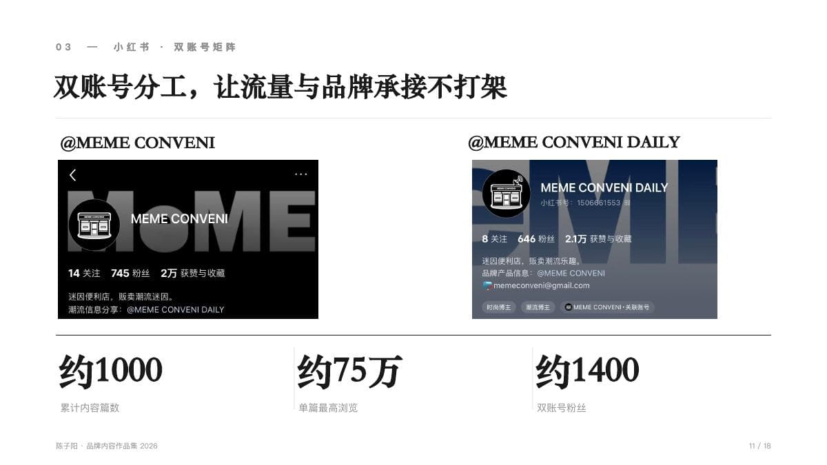 小红书双账号内容矩阵 项目展示